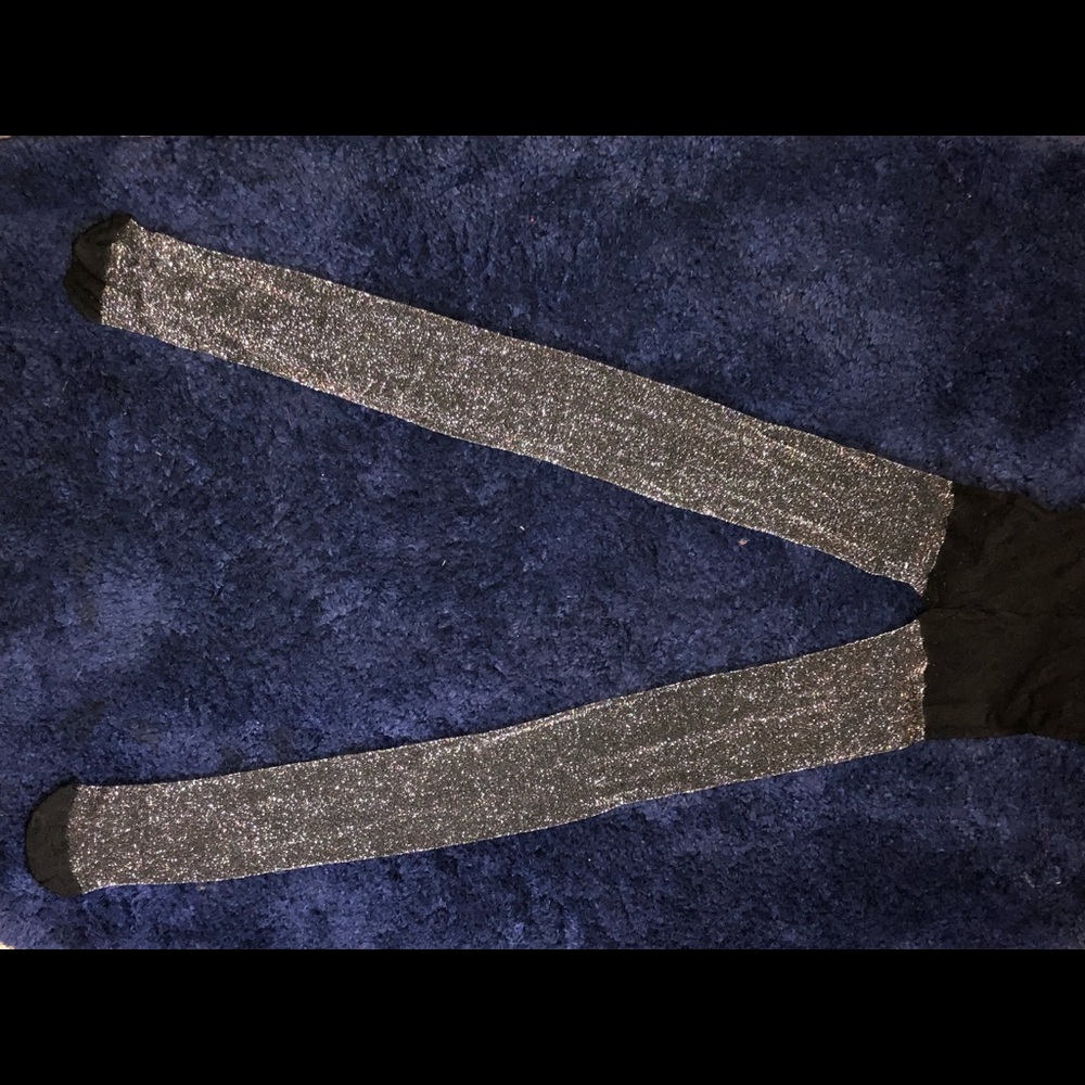 Girl’s Silver Metallic Opaque Tights